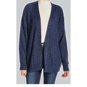 14th & Union Cable Knit Detail Cardigan Sweater